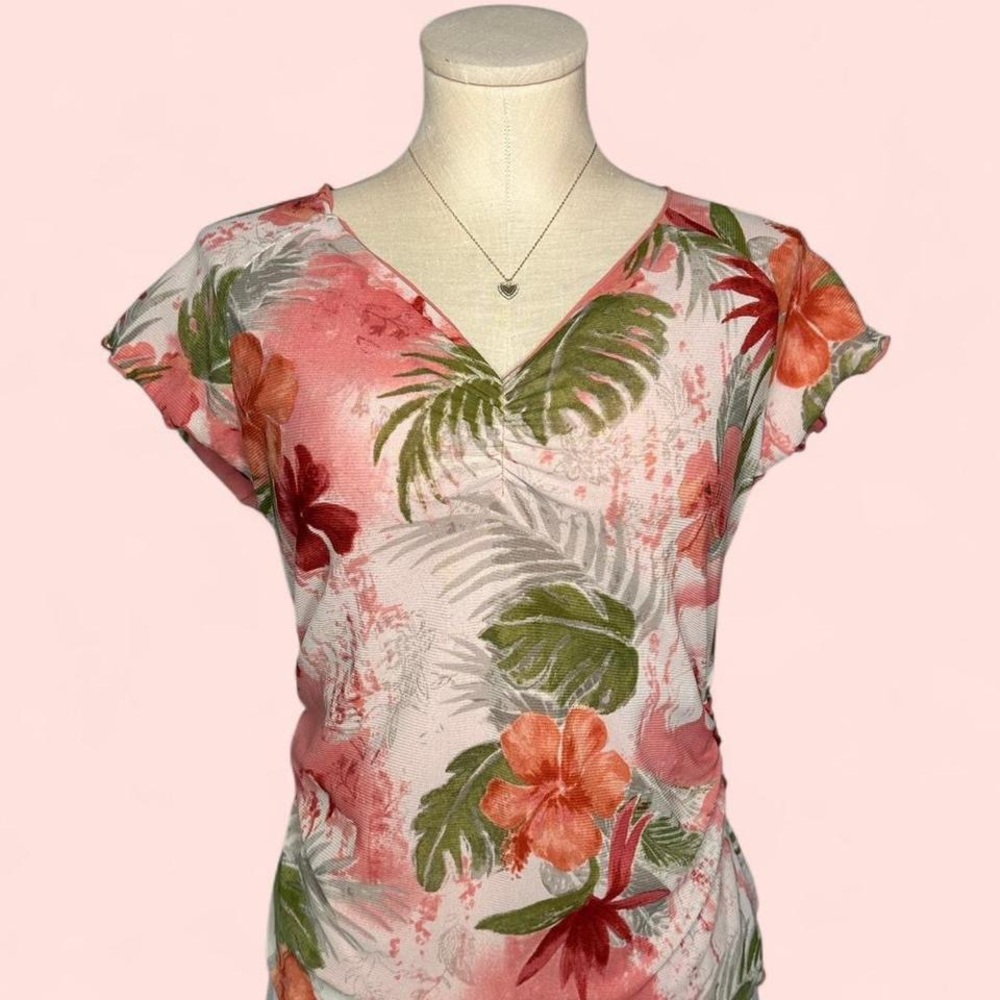 Tropical Floral Top Women’s M